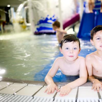 Kids in Splash Pool